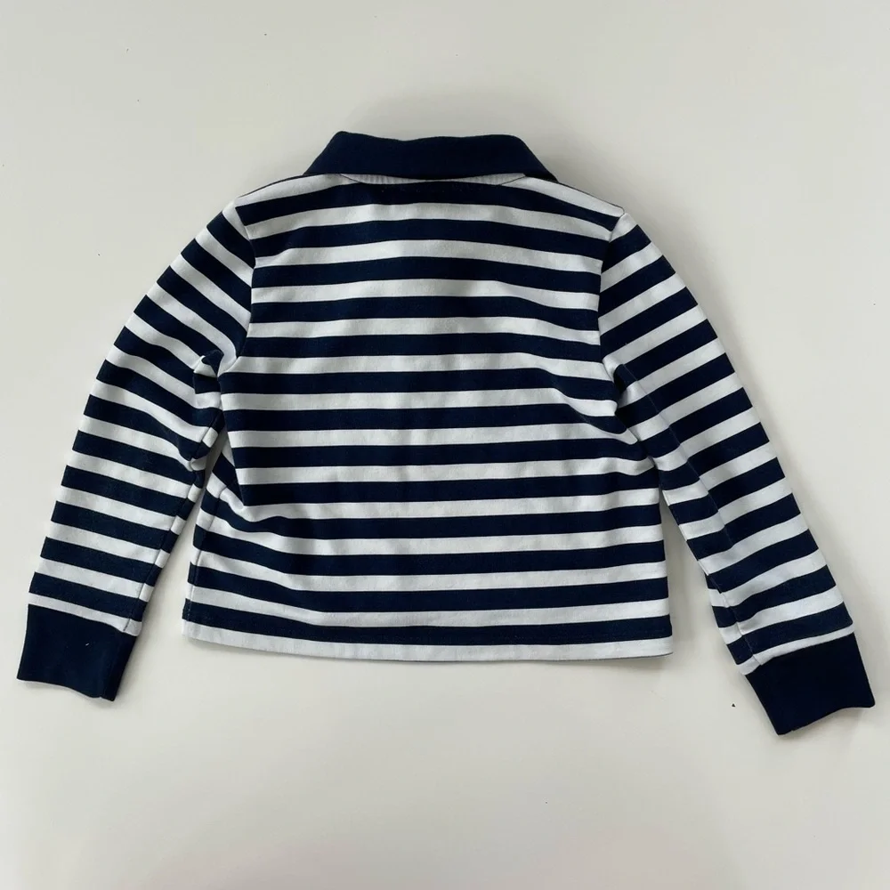 J.Crew Crewcuts Girls Navy White Striped Jeans Outfit LOT OF TWO Size XS, 4/5